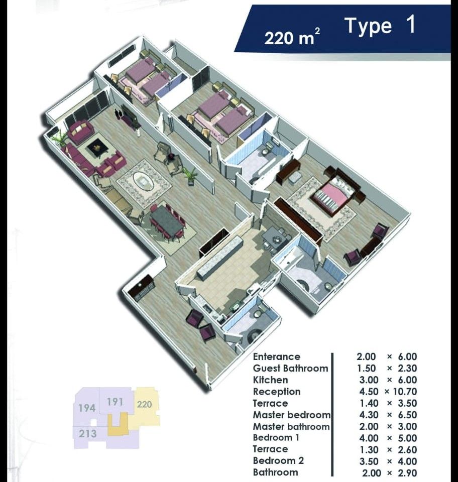 220 Sqm Apartment